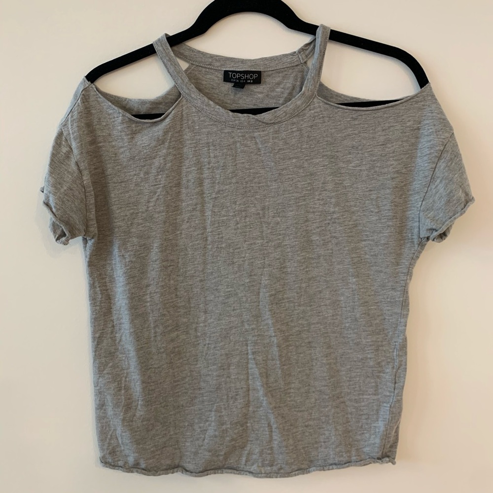 Topshop Cold Shoulder Tee